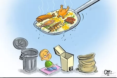 تصاویر کاریکاتوری جالب به مناسبت روز جهانی غذا | طنز تلخ