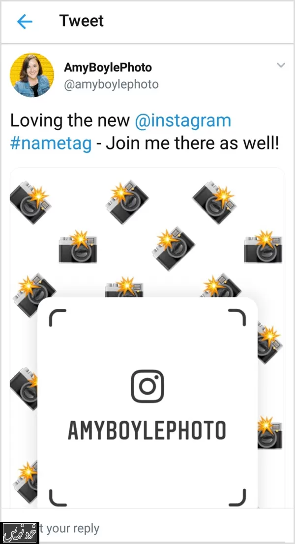 آموزش چگونگی استفاده از نیمتگ (Nametags)  اینستاگرام + تصویری
