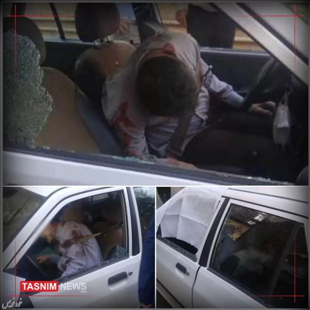 تصاویری تلخ از پیکر خونین شهید ترور شده در خیابان مجاهدین اسلام (صیاد خدایی)