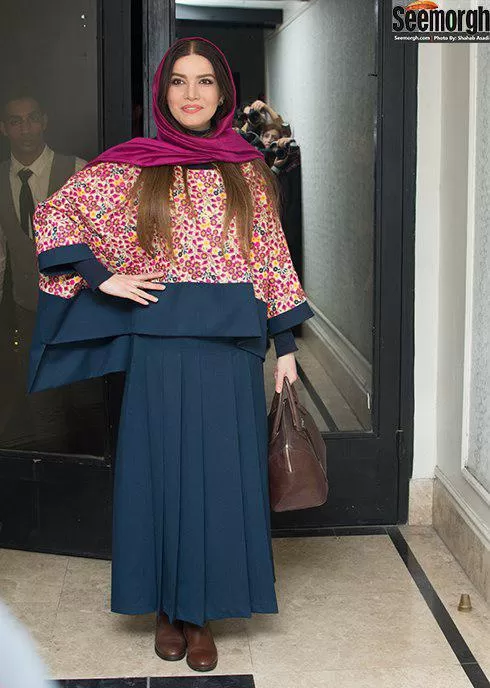 مدل مانتو زمستانی بلند به سبک بازیگران ایرانی