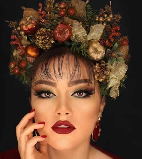  مدل آرایش شب یلدا | عکس میکاپ  آتلیه ای یلدایی