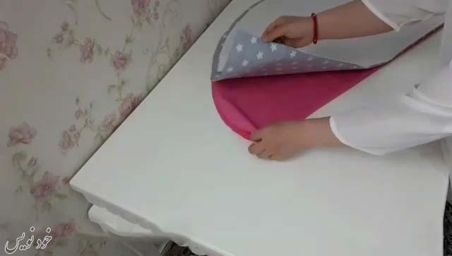 آموزش دوخت تشک گرد گارد دار برای سیسمونی نوزاد| تصویری