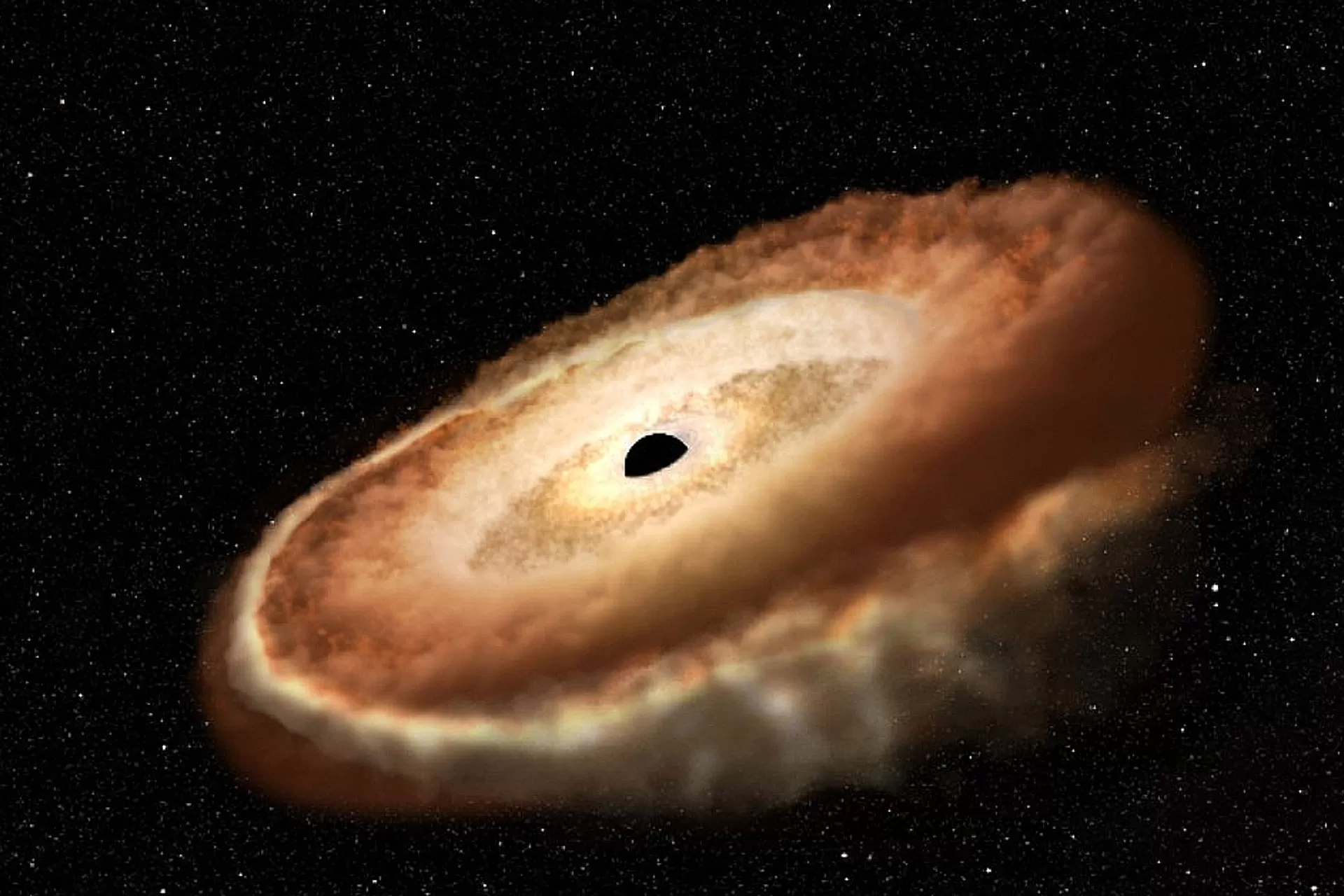 تلسکوپ فضایی هابل سیاه چاله‌ای را در حال بلعیدن ستاره رصد کرد