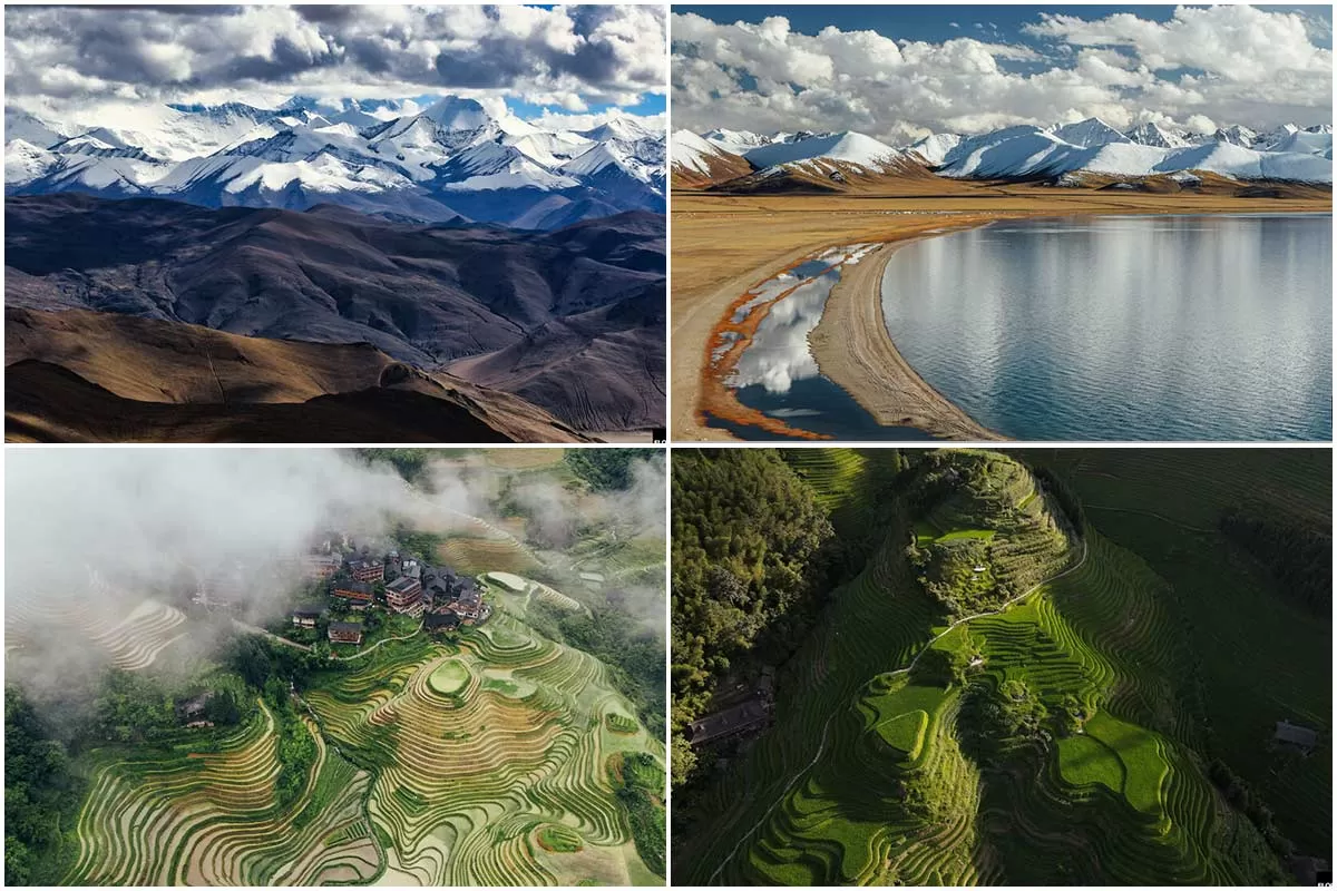تصاویر هوایی مجذوب‌کننده از زیباترین مناظر چین