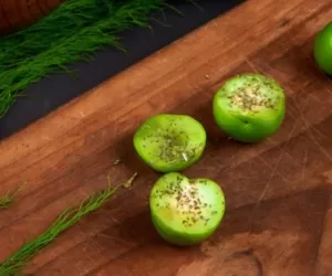 آموزش خشک کردن گوجه سبز با 4 روش بازاری