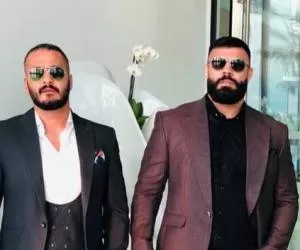 خواننده رپ ،میلاد کی مرام و امیر علی اکبری در مسابقات بوکس ابوظبی