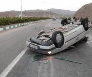 حادثه مرگبار واژگونی خودروی سمند در جاده تربت جام به مشهد