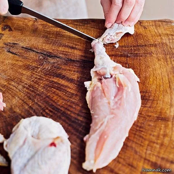 آموزش خرد کردن مرغ با عکس