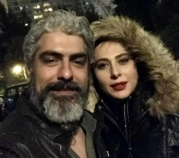مهدی پاکدل و همسرش