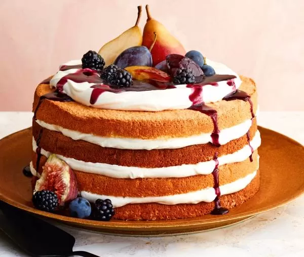 تزیین کیک با میوه
