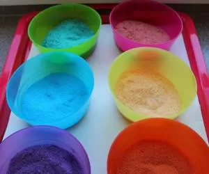 روش ساخت نمک رنگی برای خوراکی و کاردستی + آموزش بازی