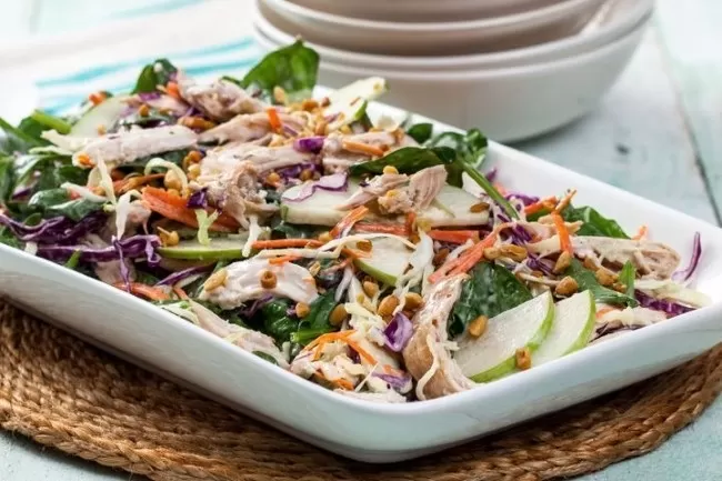 Chicken and apple coleslaw   Taste Malta