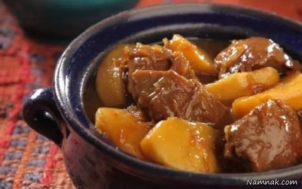 خورش سیب درختی با گوشت