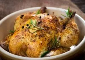 مرغ کبابی | طرز تهیه “مرغ کبابی آویشنی” با پوره سیب زمینی و سیر
