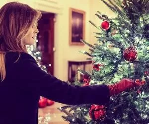 تزئینات کریسمس کاخ سفید توسط ملانیا ترامپ + تصاویر کامل