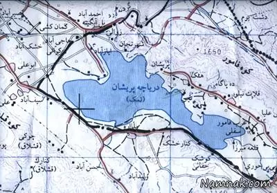 موقعیت جغرافیایی دریاچه پریشان