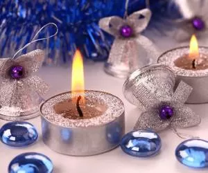 شمع های تزیین شده رمانتیک
