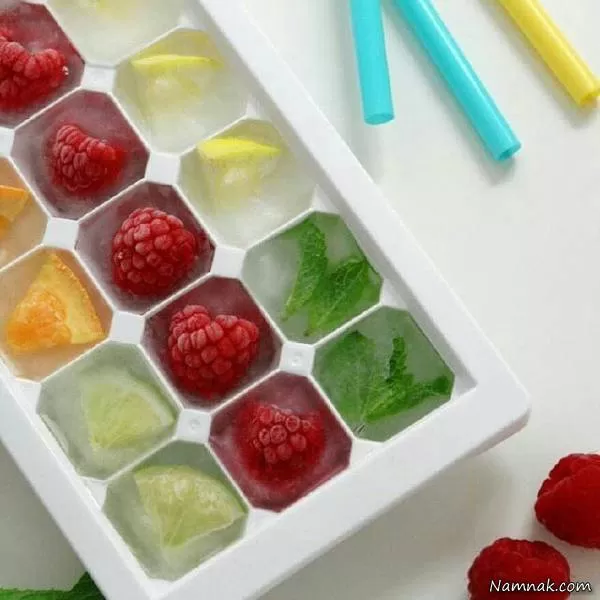 تزیین یخ با میوه