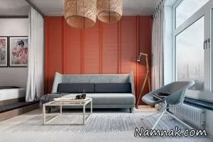 طراحی داخلی آپارتمان کوچک مجردی + تصاویر