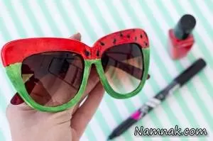 ساخت عینک آفتابی هندوانه ای برای کودک + آموزش