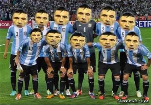 تیم فوتبال آرژانتین با چهر داور صربستانی