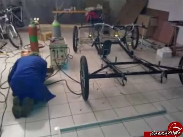 ساخت پورشه با دوچرخه