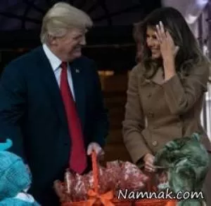 ملانیا و دونالد ترامپ در جشن هالووین کاخ سفید + تصاویر