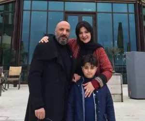 ریما رامین فر در کنار همسرش امیر جعفری و پسرشان آیین + عکس