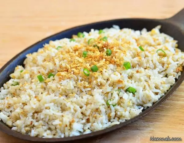 برنج سرخ شده با طعم سیر